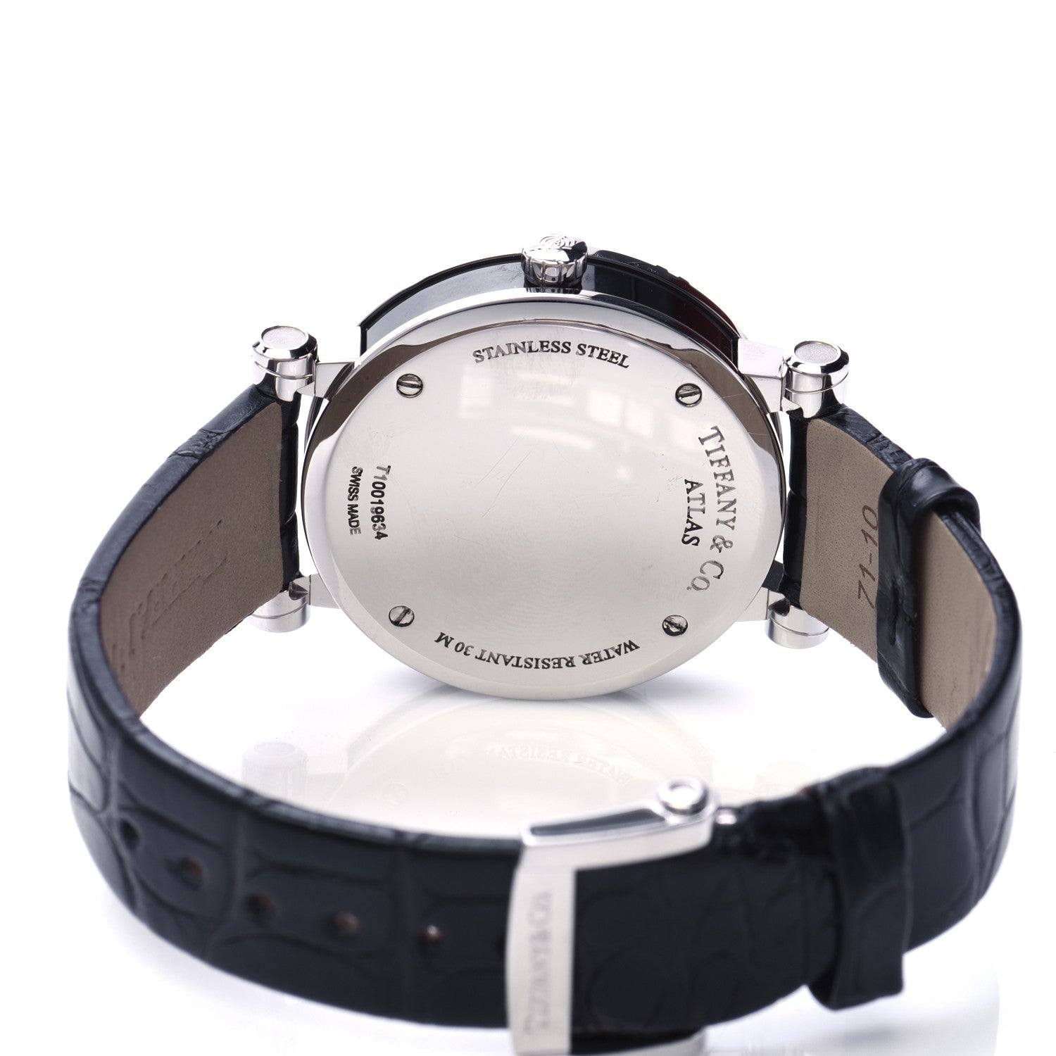 Tiffany Stainless Steel Alligator 36mm Atlas Quartz Watch Black 4 of 7