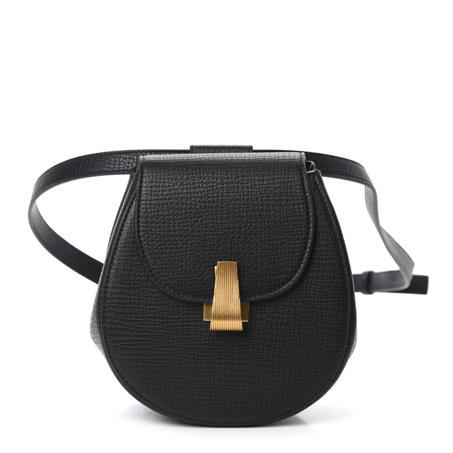 Palmellato Calfskin Rounded Belt Bag Black