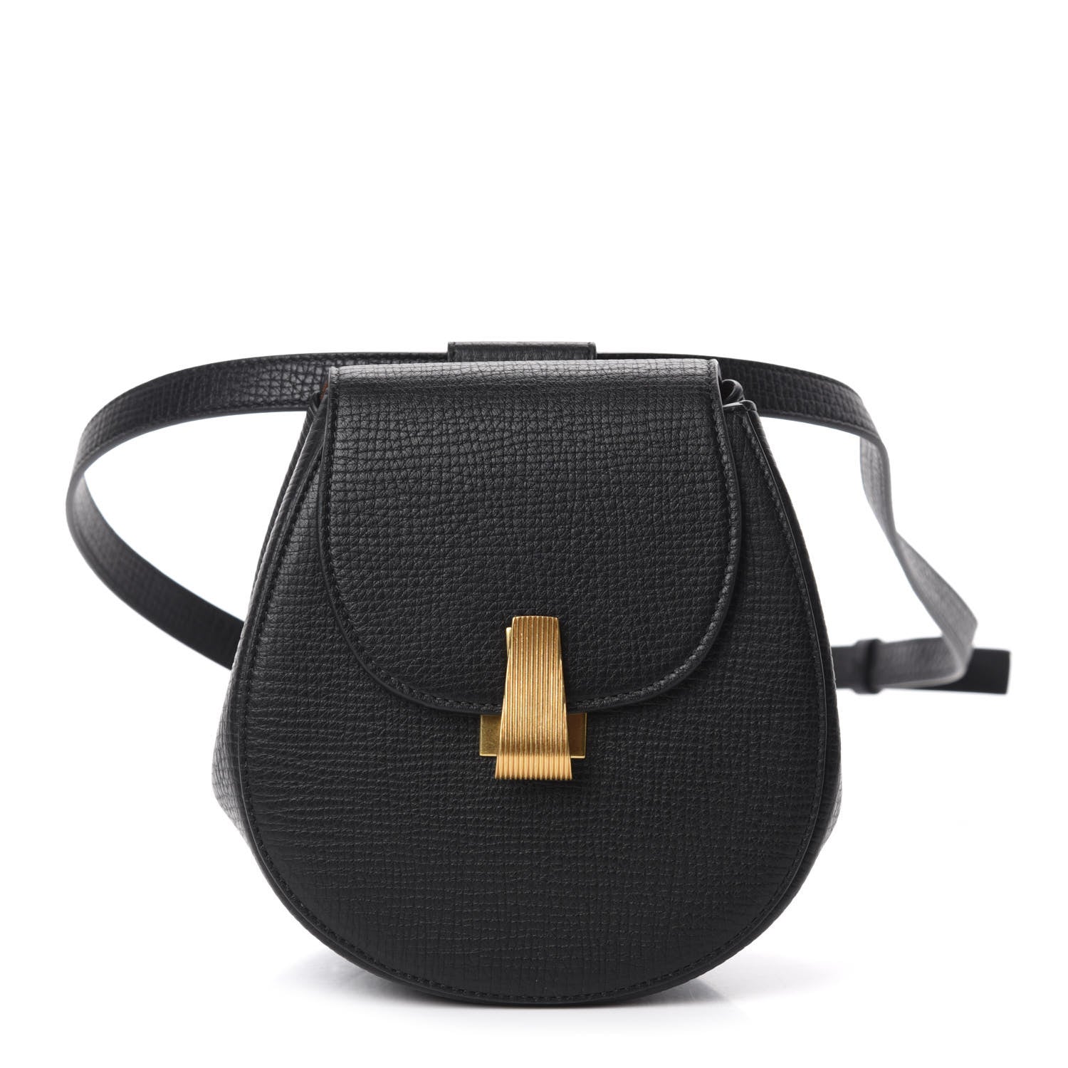 Bottega Veneta Palmellato Calfskin Rounded Belt Bag Black 1 of 8
