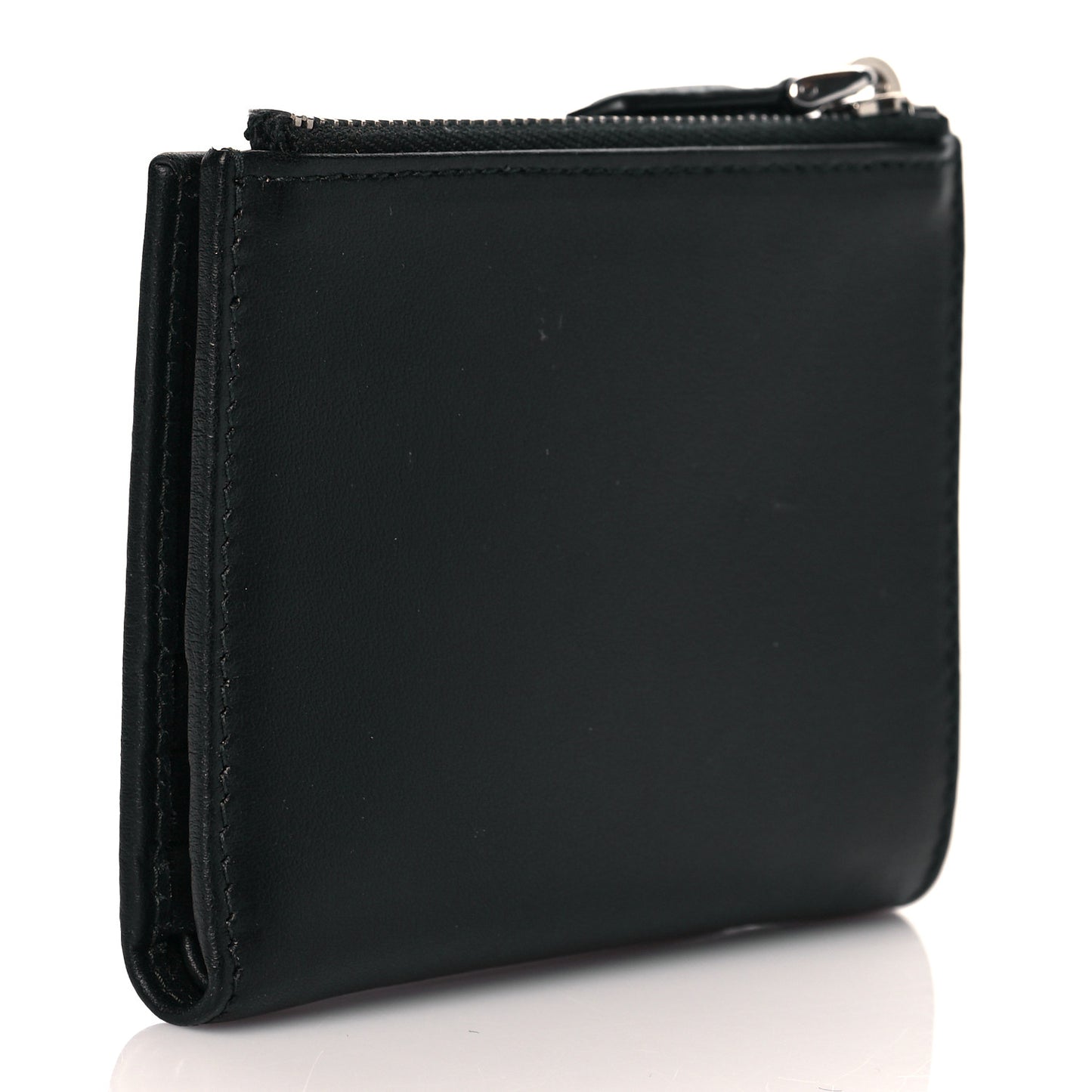 Calfskin Racing Logo Wallet Black Green