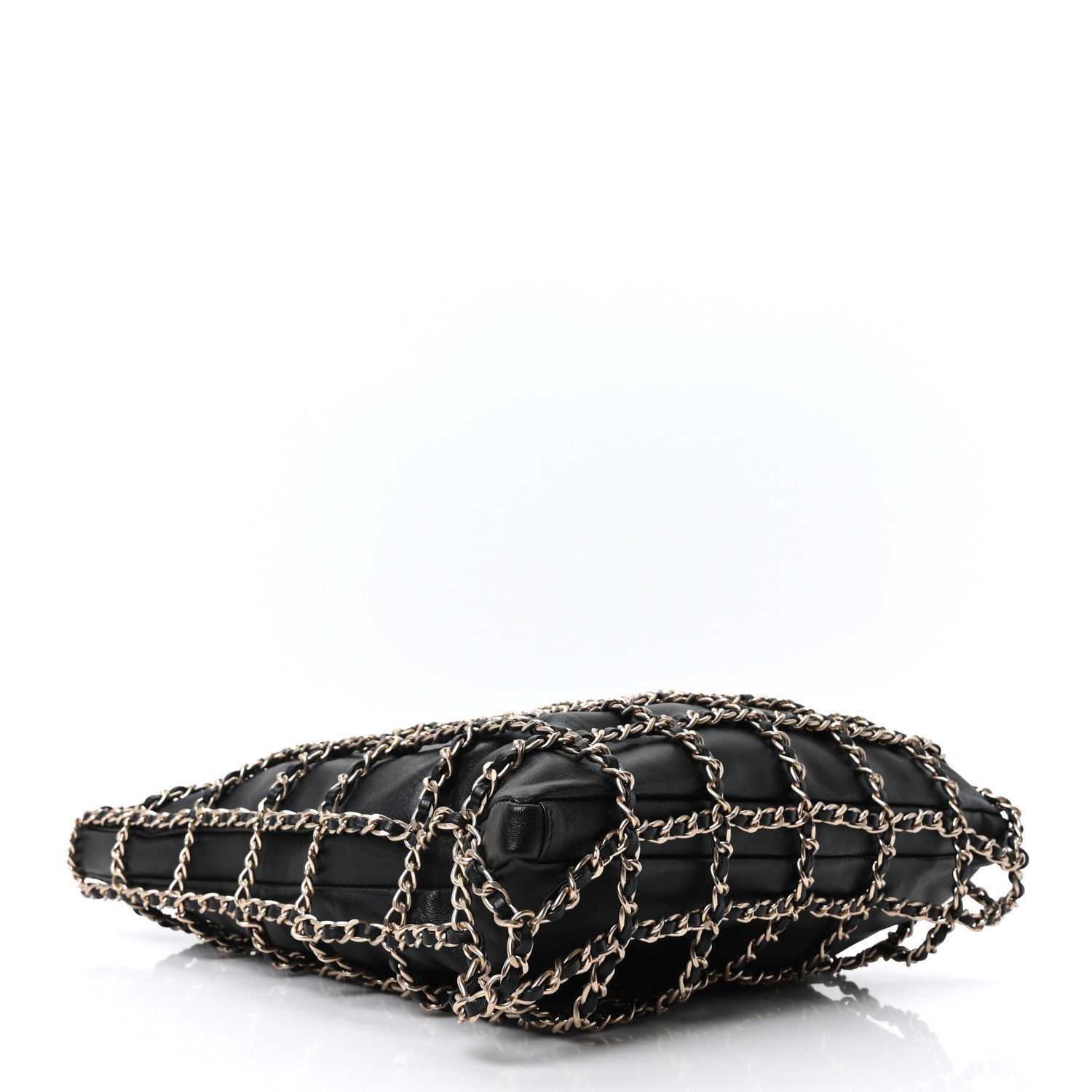 Chanel Lambskin Large Shopping Chain Tote Black 4 of 10