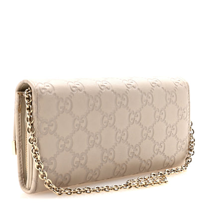 Gucci Guccissima Signature Dice Chain Wallet Off White 2 of 8