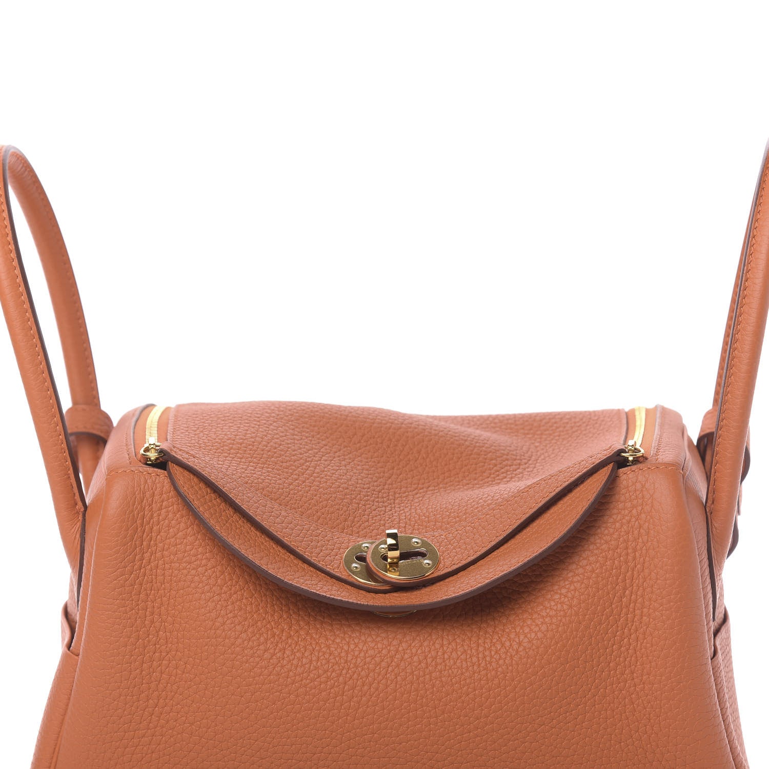 Hermes Taurillon Clemence Lindy 26 Orange 8 of 11