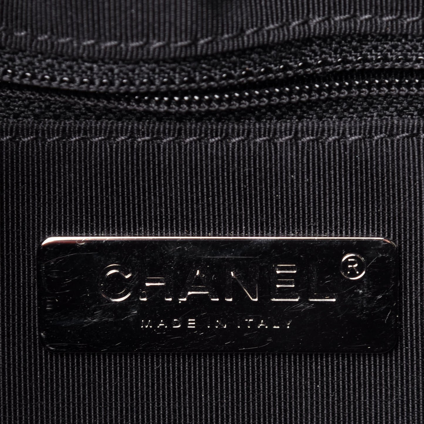 Metallic Caviar Small Coco Curve Vanity Bag Black Ruthenium