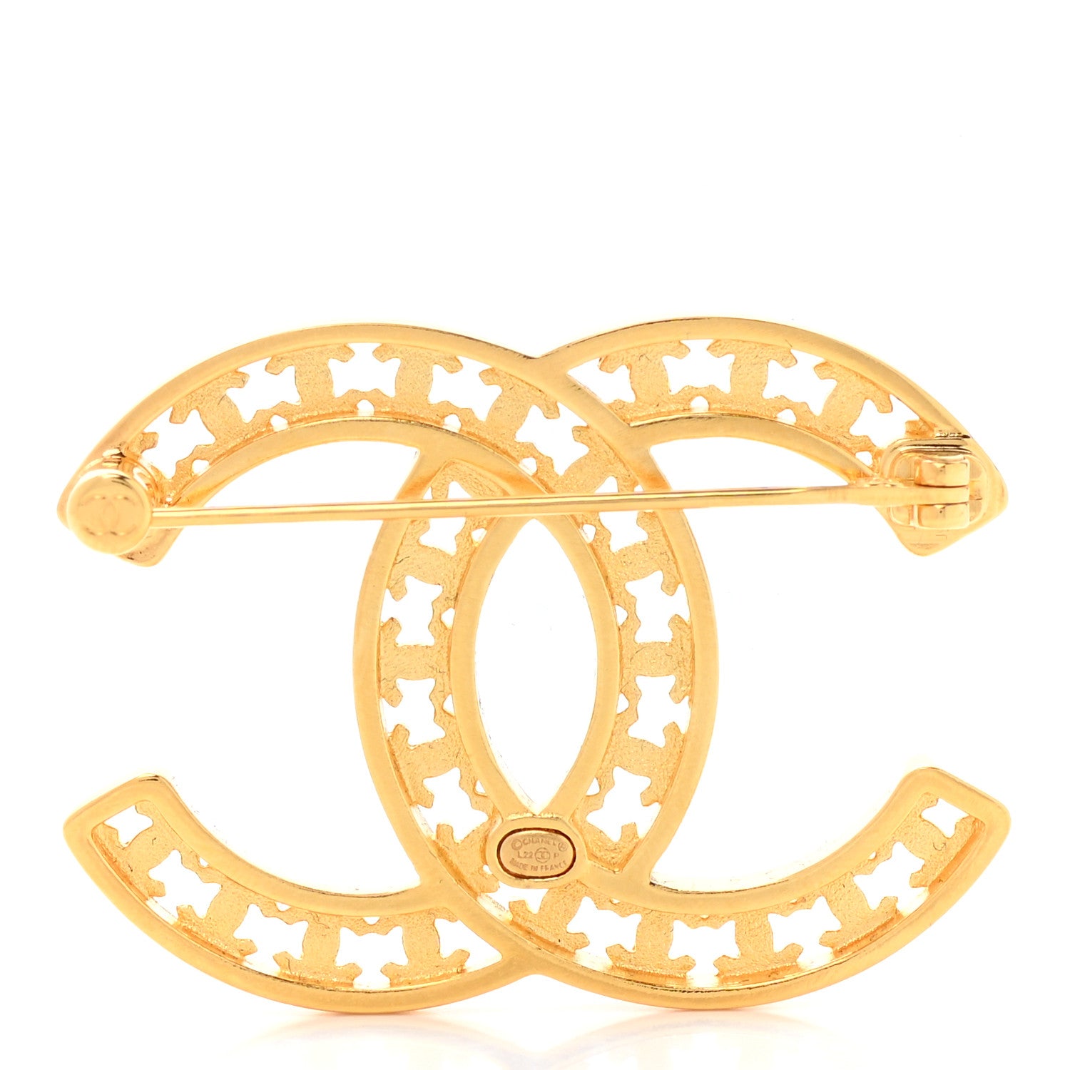 Chanel Metal CC Brooch Gold 3 of 5