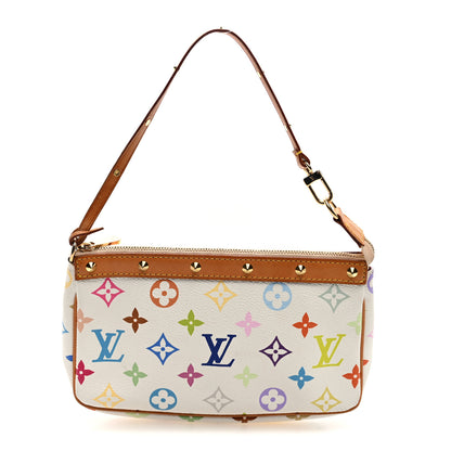 Louis Vuitton Monogram Multicolor Pochette Accessories White 1 of 9