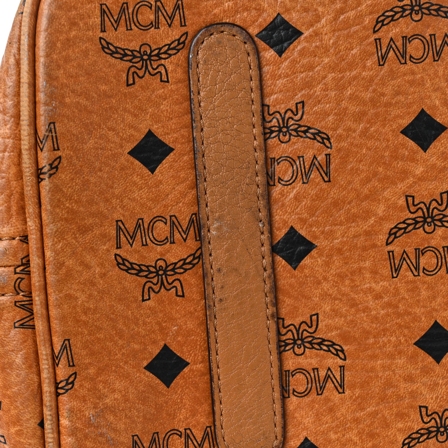 MCM Visetos Large Liz Reversible Shopper Tote Cognac 12 of 26