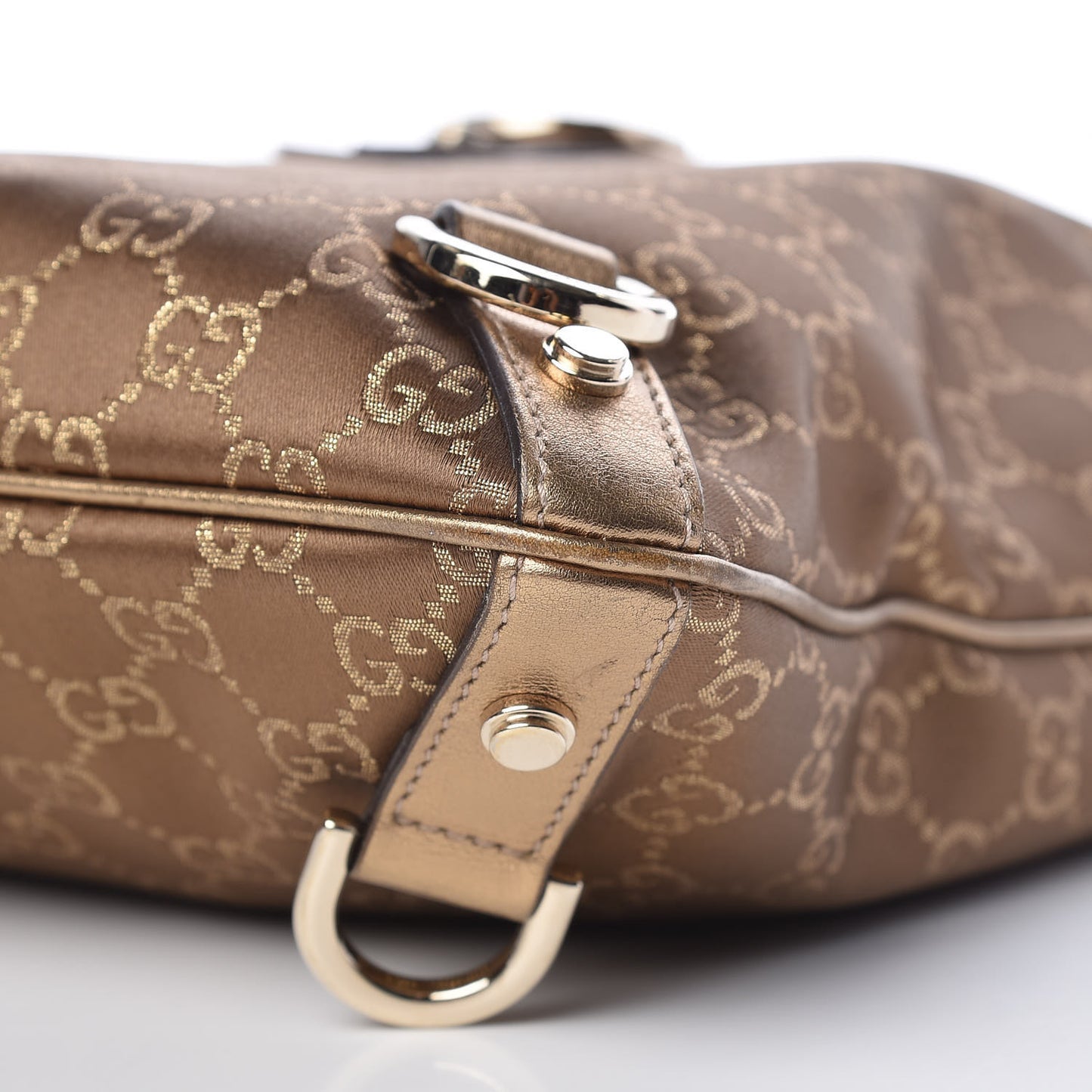 Satin Monogram Abbey Messenger Bag Metallic Bronze