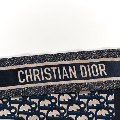 Christian Dior Silk Oblique Mitzah Scarf Blue 3 of 3