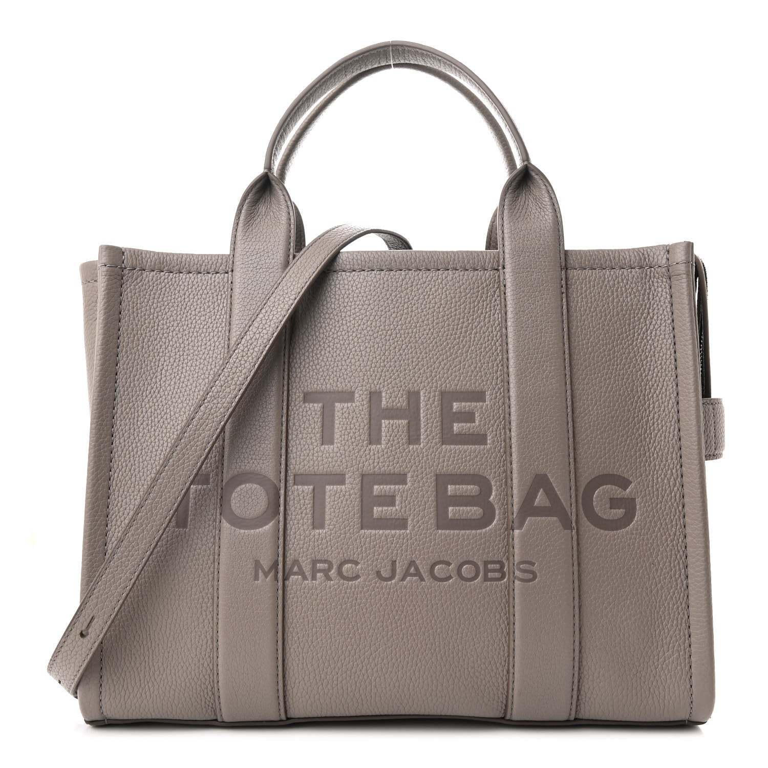 Marc Jacobs Grained Calfskin Medium The Tote Bag Cement 1 of 13