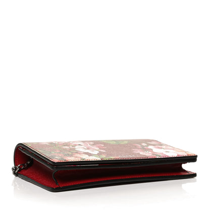Gucci Calfskin Blooms Print Chain Wallet Romantic Cherry Multicolor 4 of 9
