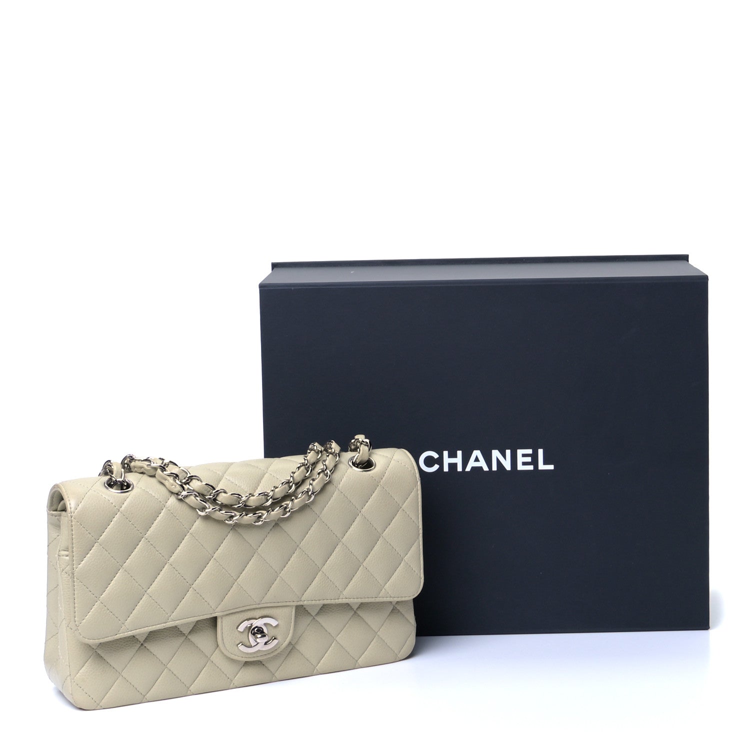 Chanel Caviar Quilted Medium Double Flap Light Green 6 of 6