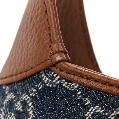 Gucci New Denim GG Monogram Calfskin Small Jackie 1961 Hobo Blue Tea Cuir 14 of 14