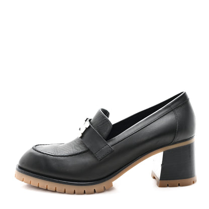 Hermes Calfskin Womens Foch 60 Pump 39 Black 1 of 10