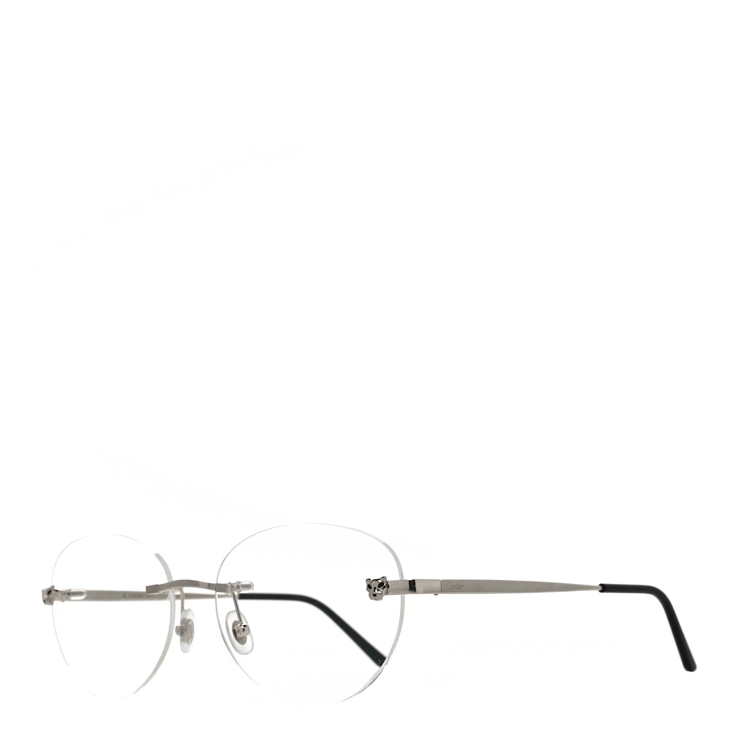Panthere De Cartier Eyeglasses Silver