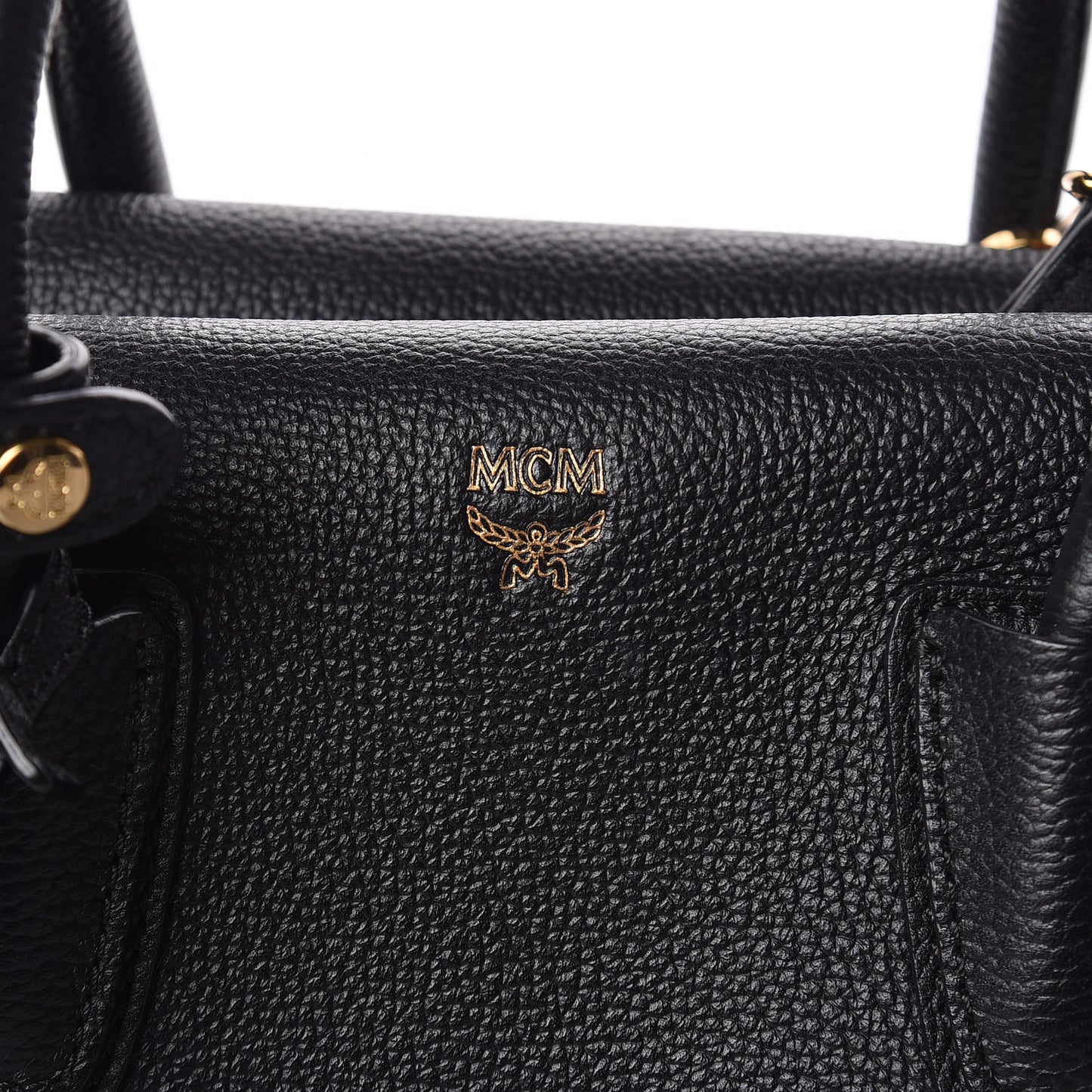 Grained Calfskin Medium Milla Tote Black