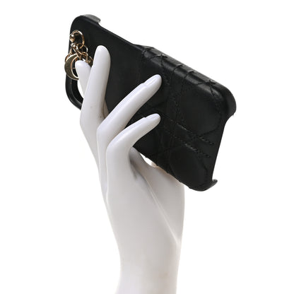 Christian Dior Lambskin Cannage Lady Dior Tech iPhone 14 Pro Case Black 2 of 5