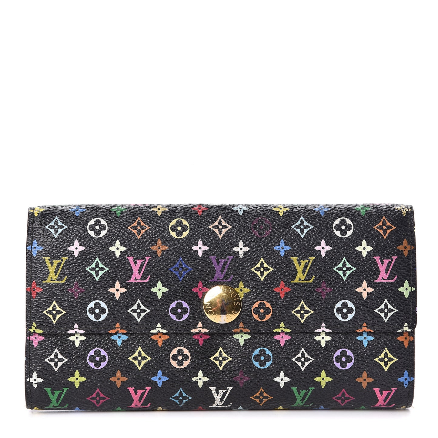 Monogram Multicolor Sarah Wallet Black Pistache