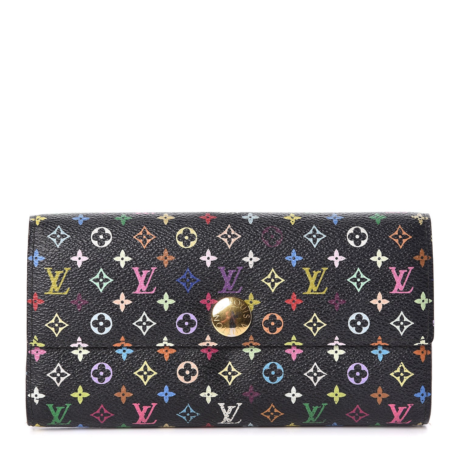 Louis Vuitton Monogram Multicolor Sarah Wallet Black Pistache 1 of 8