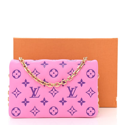 Louis Vuitton Lambskin Embossed Monogram Vuittamins Pochette Coussin Rose Violet 10 of 10