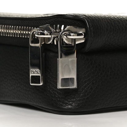 Christian Dior X SHAWN STUSSY Grained Calfskin Double Zip Crossbody Pouch Black 7 of 10