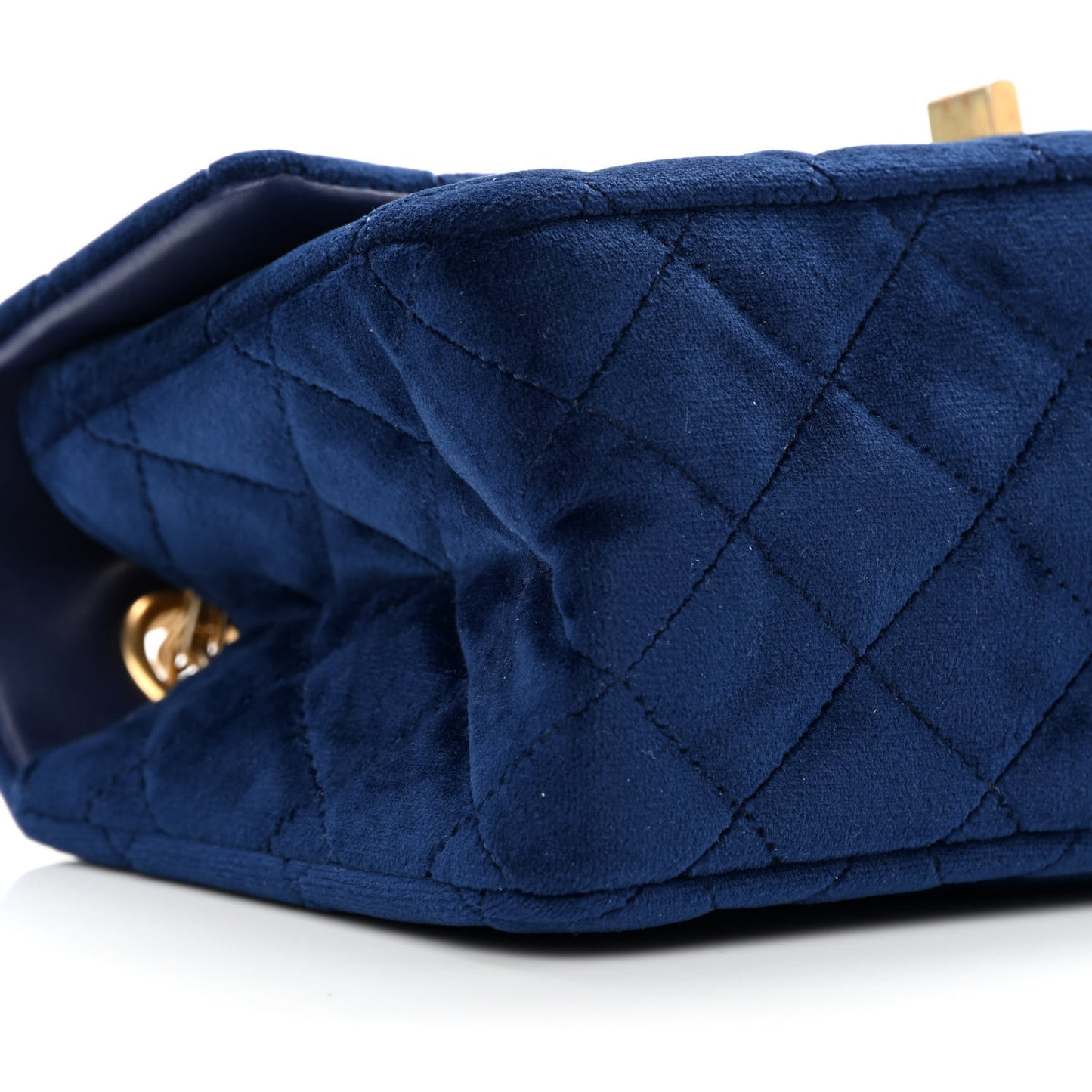 Velvet Quilted Mini 2.55 Reissue Flap Blue