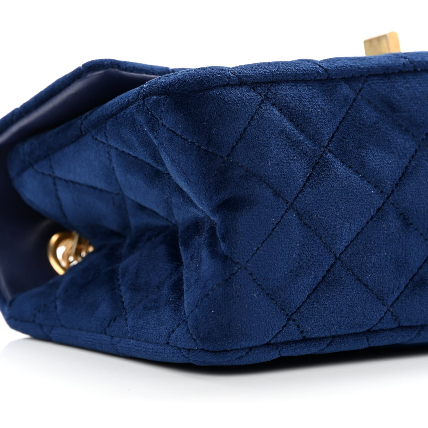 Chanel Velvet Quilted Mini 2.55 Reissue Flap Blue 9 of 10