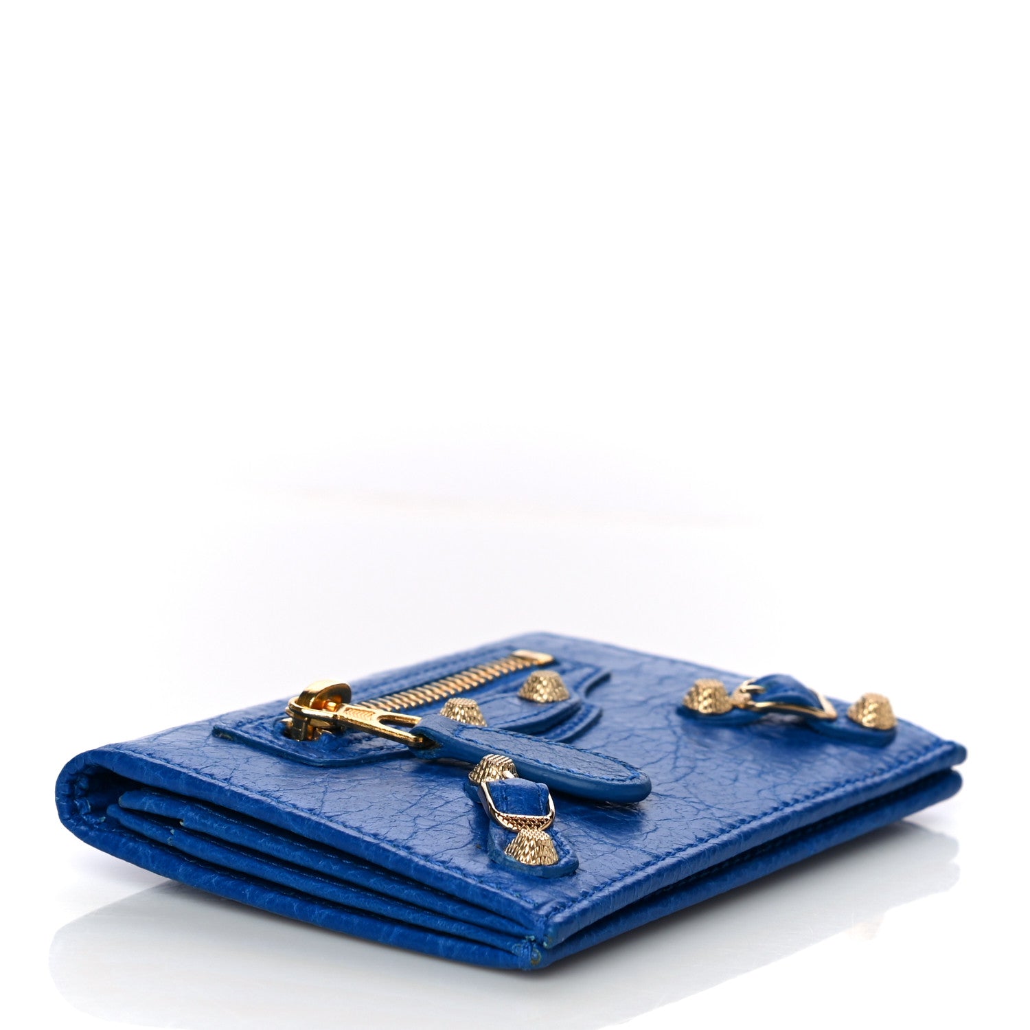 Balenciaga Agneau Giant 12 Gold Hardware Card Case Blue 4 of 9