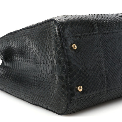Chanel Snakeskin  Medium Executive Cerf Shopper Tote Black 9 of 11