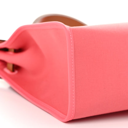 Hermes Vache Hunter Toile Herbag Zip 31 PM Rose Azalee Natural 10 of 12