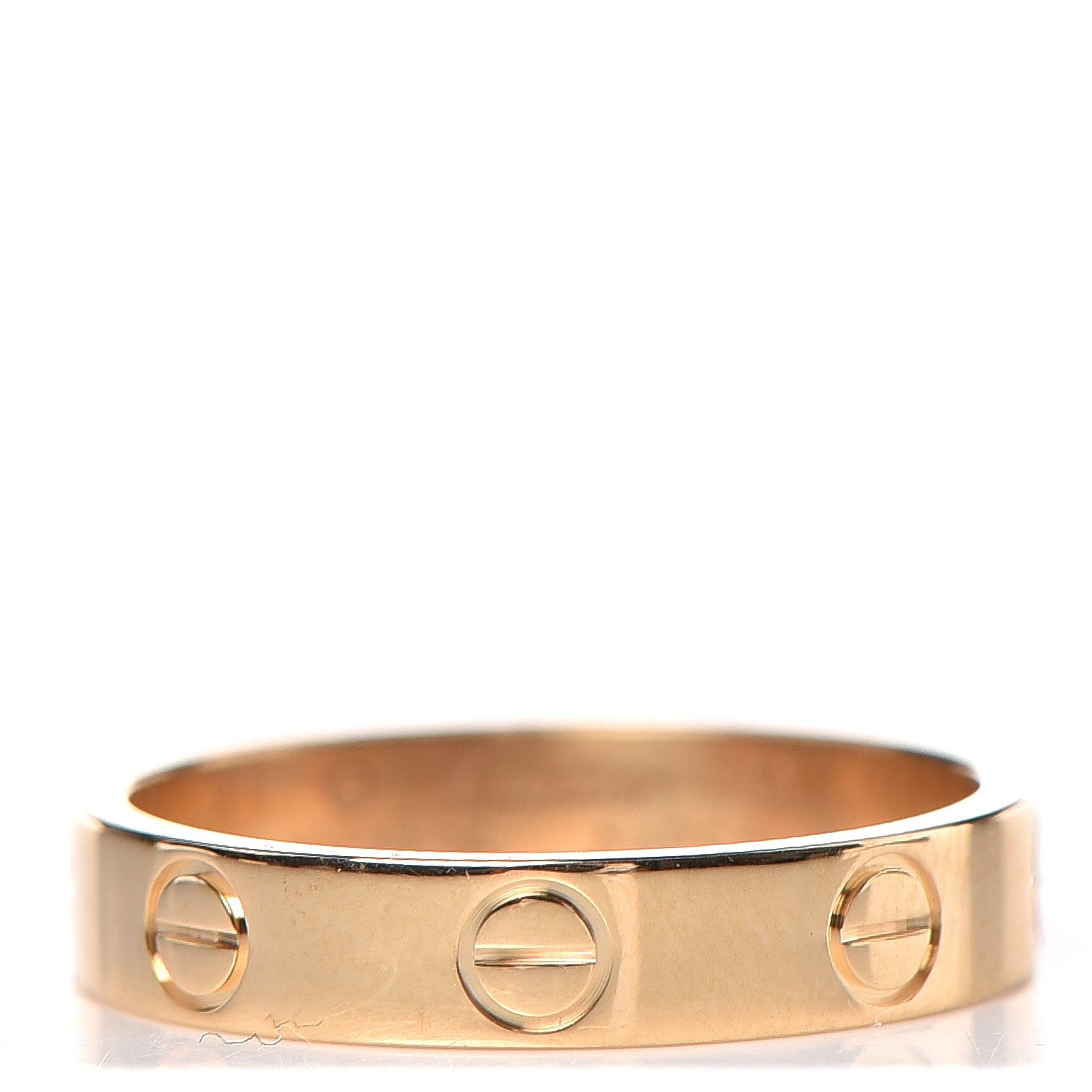 Cartier 18K Yellow Gold 3.5mm LOVE Wedding Band Ring 51 5.75 1 of 5