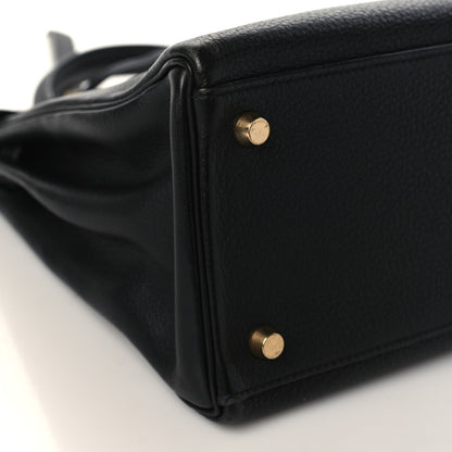 Hermes Taurillon Clemence Kelly Retourne 32 Black 8 of 11