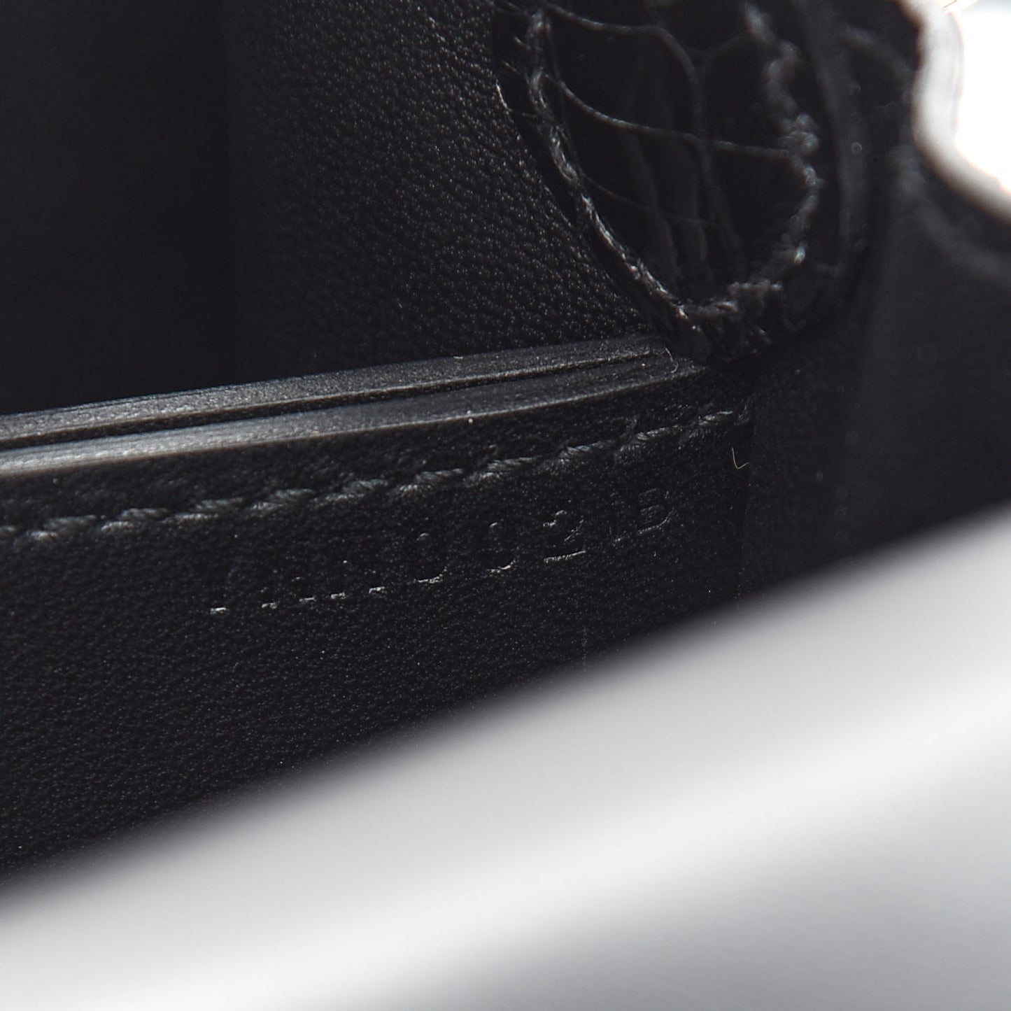 Shiny Alligator Mini Sac Roulis Black
