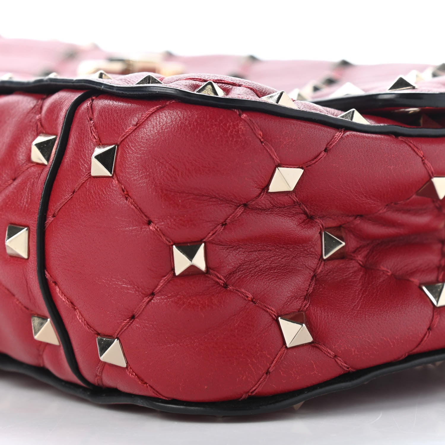 Valentino Garavani Nappa Small Rockstud Spike Shoulder Bag Rosso Valentino 8 of 10