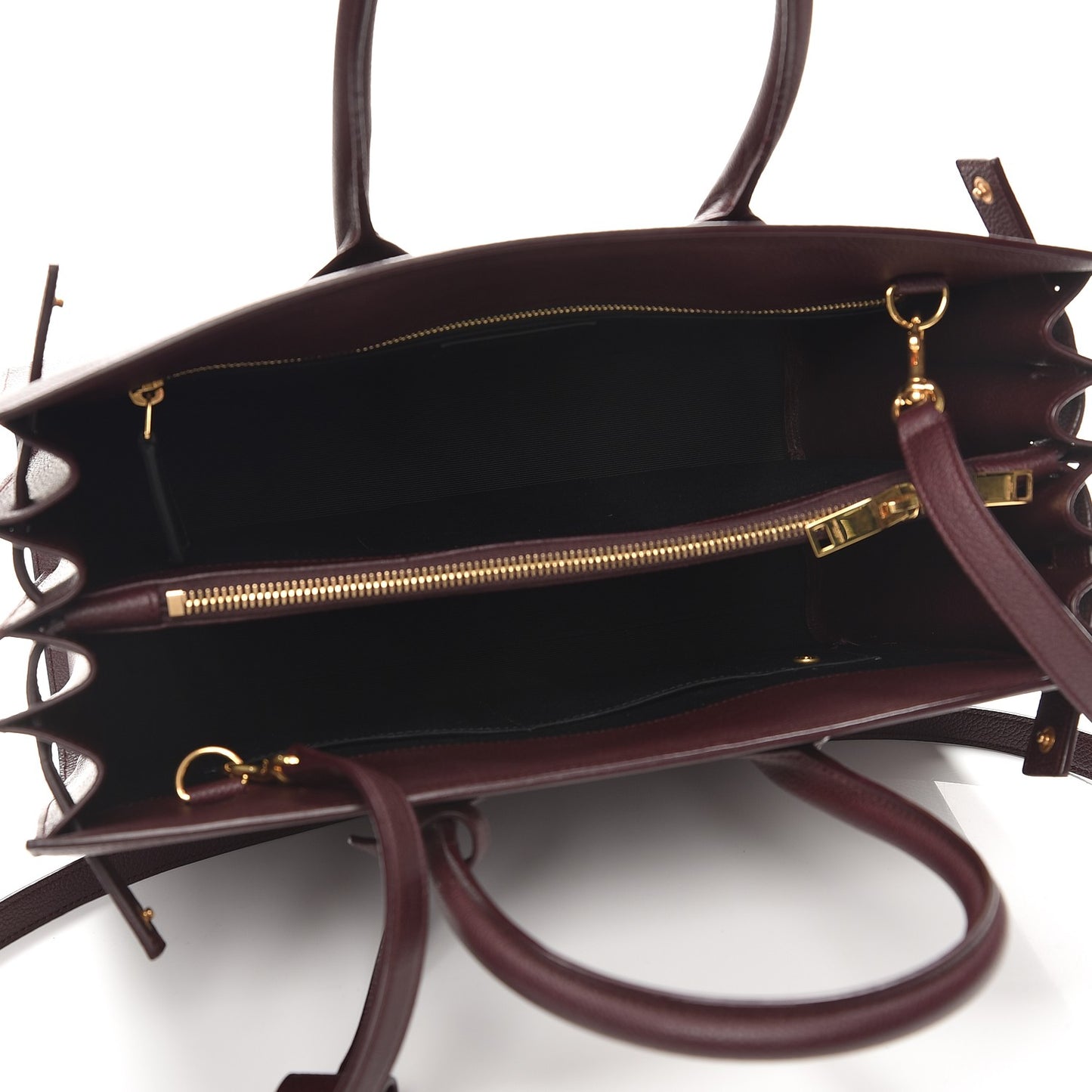 Grained Calfskin Small Classic Sac De Jour Amaranto
