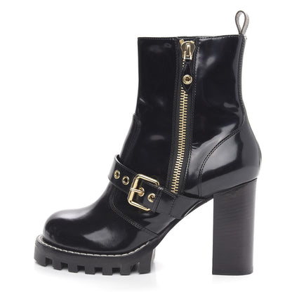 Louis Vuitton Patent Calfskin Star Trail Boots 40 Black 1 of 9