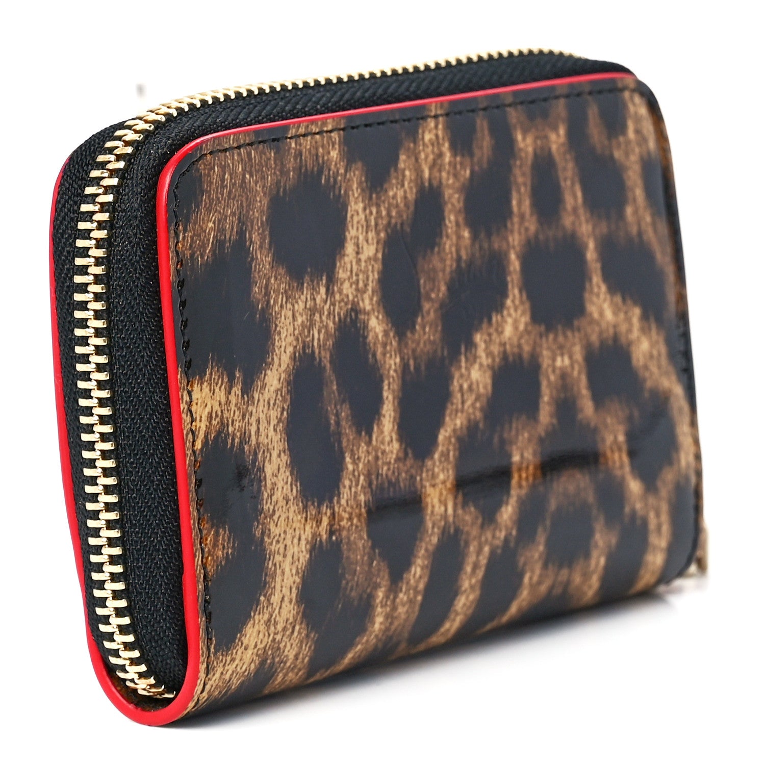 Christian Louboutin Patent Leopard Spiked Panettone Coin Purse 3 of 11