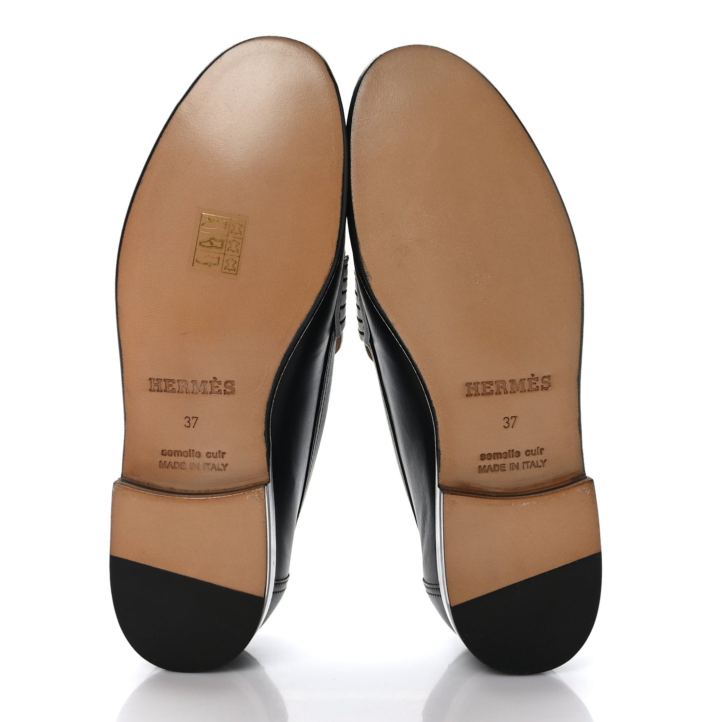 Calfskin Womens Kennedy Loafers 37 Black White