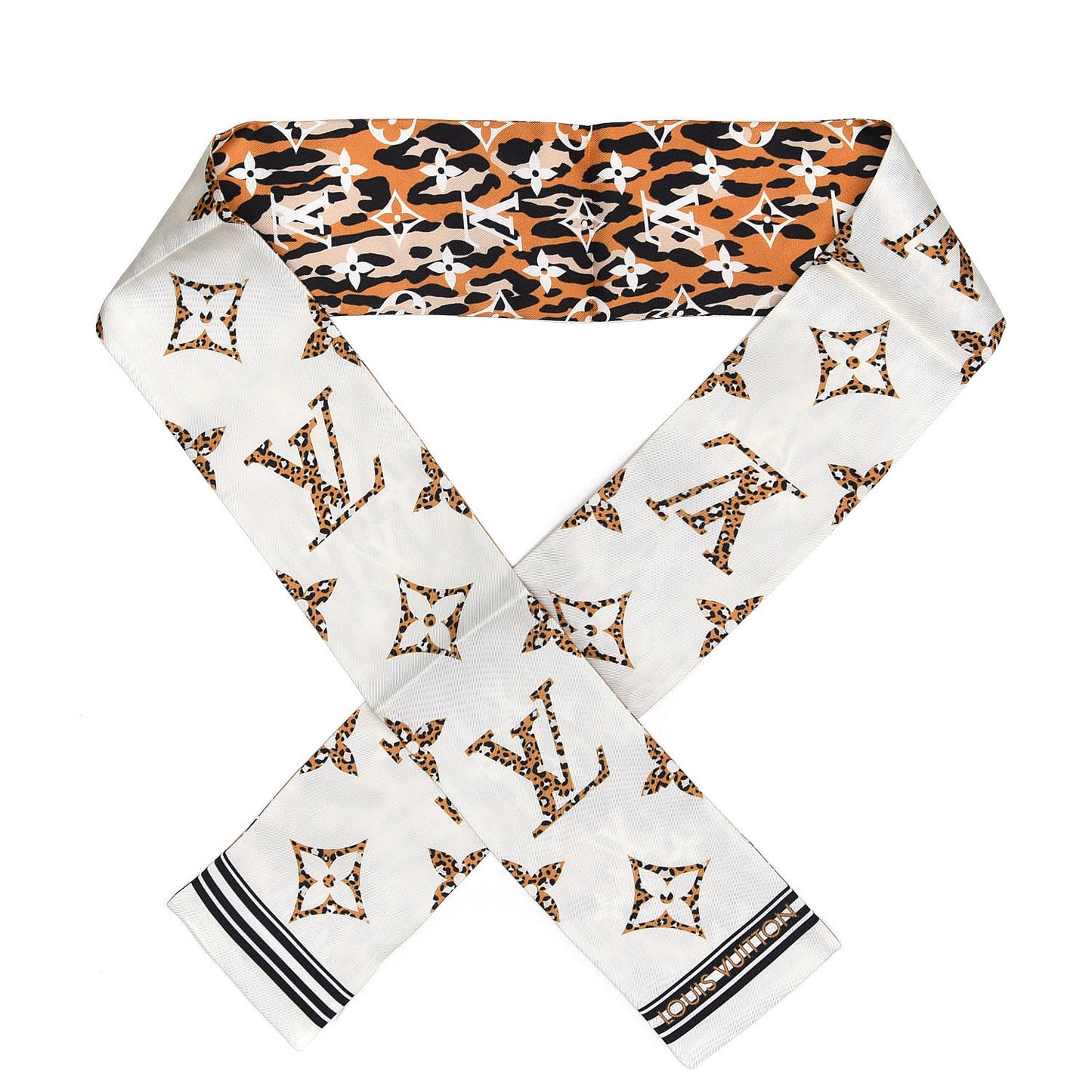 Silk Monogram Giant Jungle Bandeau Ivory