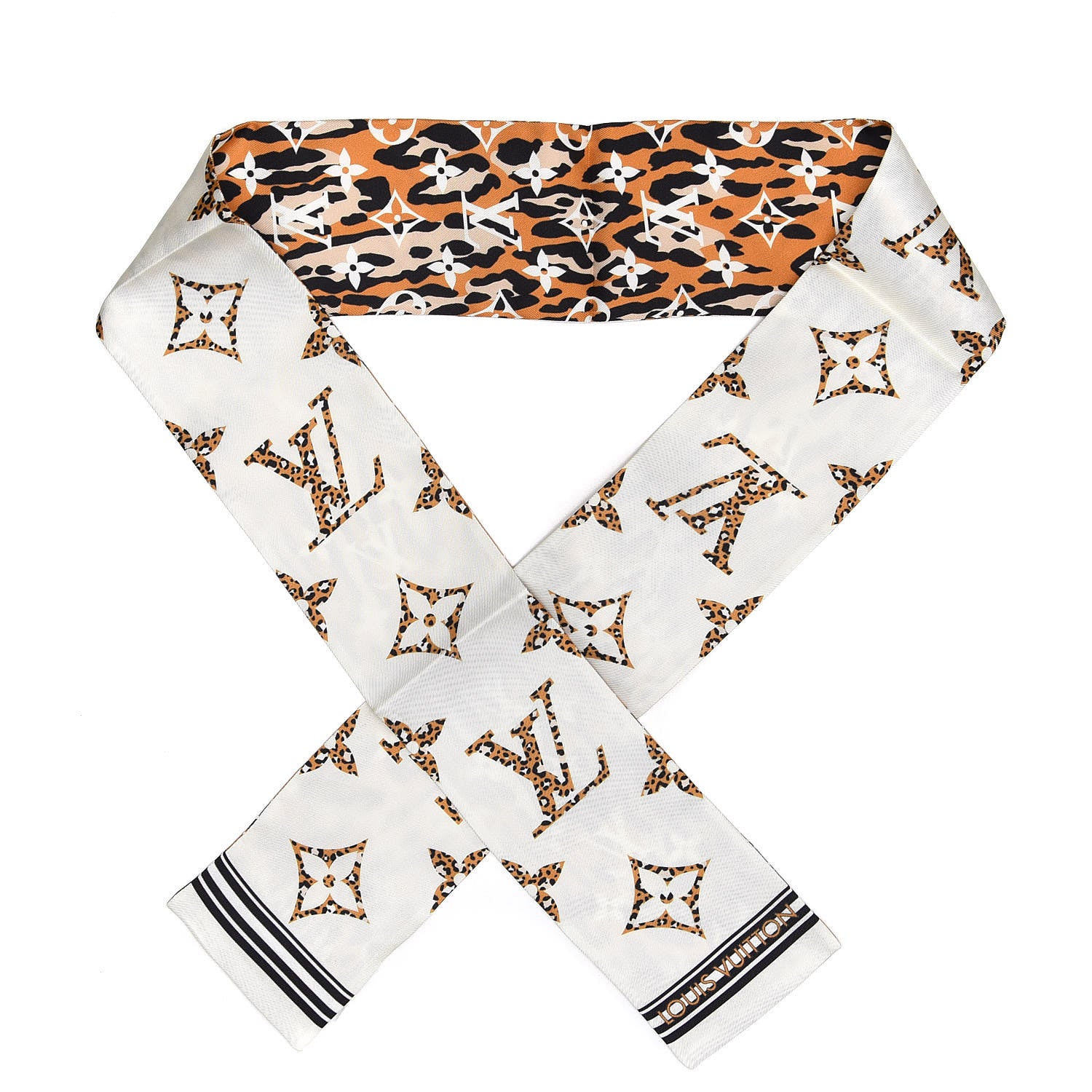 Louis Vuitton Silk Monogram Giant Jungle Bandeau Ivory 1 of 4