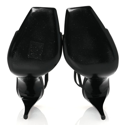 Saint Laurent Crepe Satin Melody 105 Ankle Strap Sandals 36 Black 7 of 12