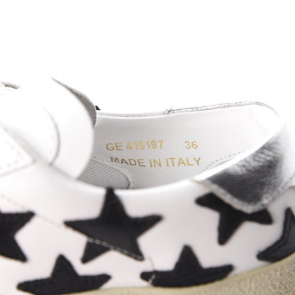 Saint Laurent Calfskin Star Court Sneakers 36 White Black 10 of 11