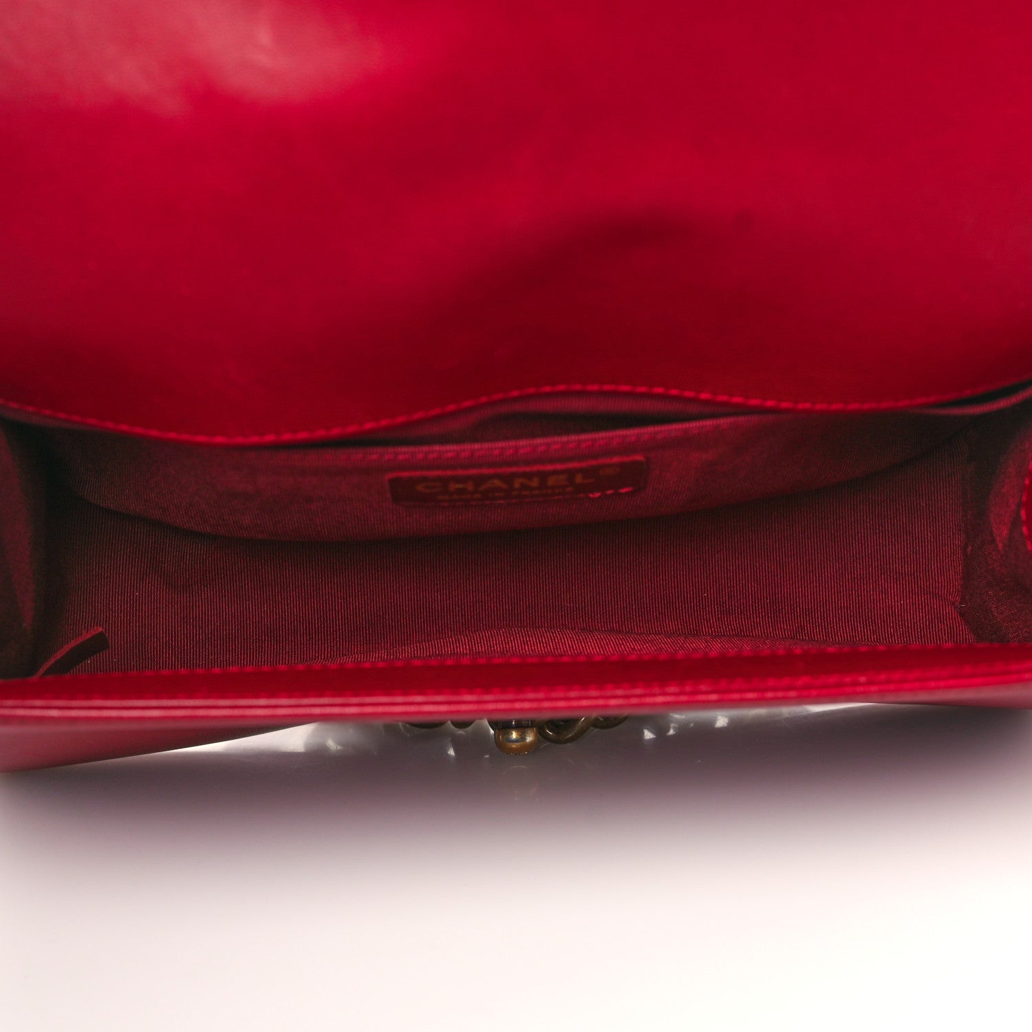 Chanel Lambskin Quilted Medium Boy Flap Dark Red 5 of 9