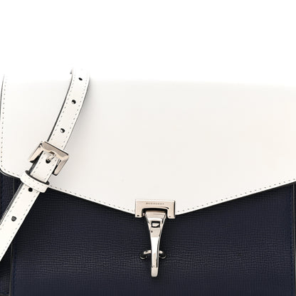 Burberry Derby Calfskin Bi-Color Small Macken Crossbody Bag Navy White 8 of 11