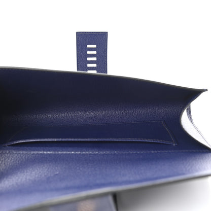 Hermes Chevre Mysore Medor 23 Clutch Bleu Encre 6 of 8