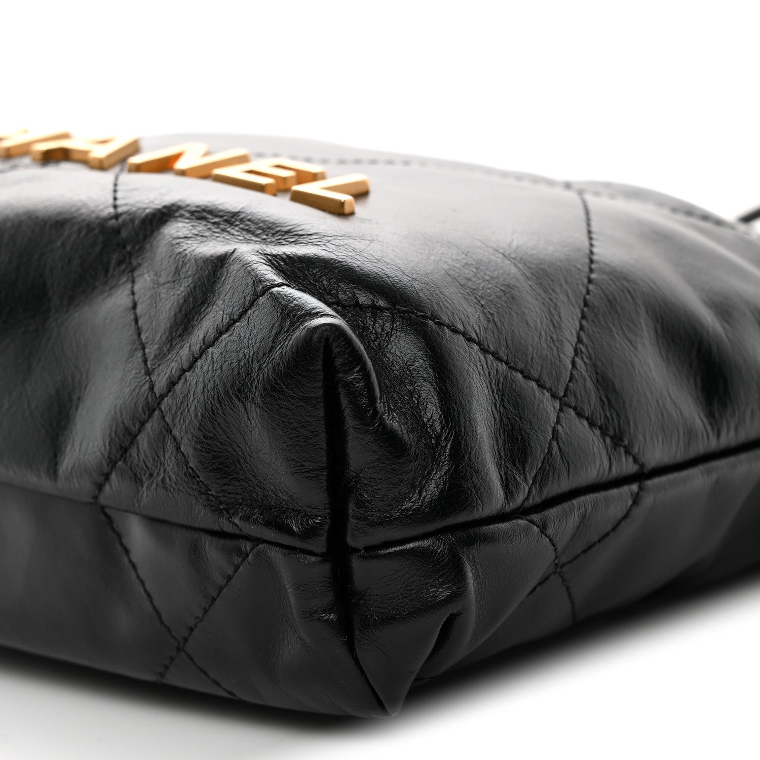 Chanel Shiny Calfskin Quilted Mini Chanel 22 Black 10 of 11