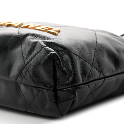 Chanel Shiny Calfskin Quilted Mini Chanel 22 Black 10 of 11