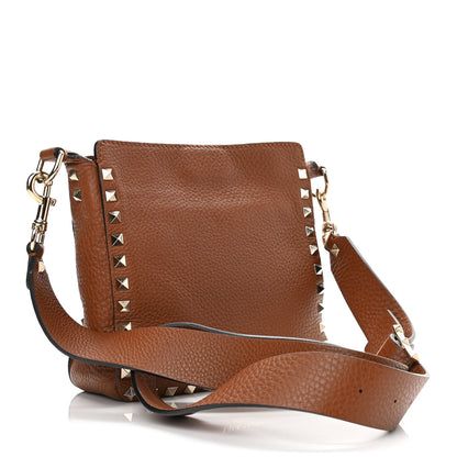 Valentino Garavani Pebbled Calfskin Mini Rockstud Flip-Lock Messenger Bag Light Cuir 2 of 10
