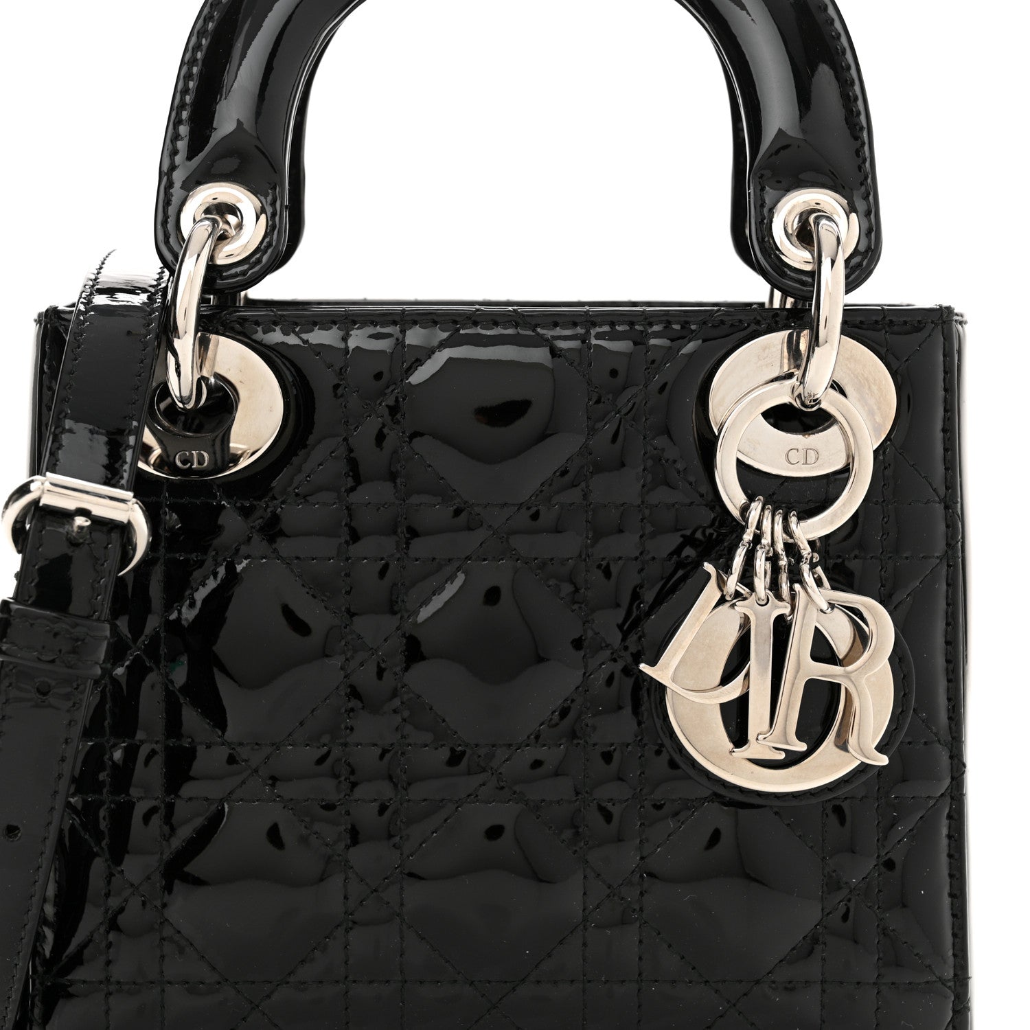 Christian Dior Patent Cannage Mini Lady Dior Black 8 of 11
