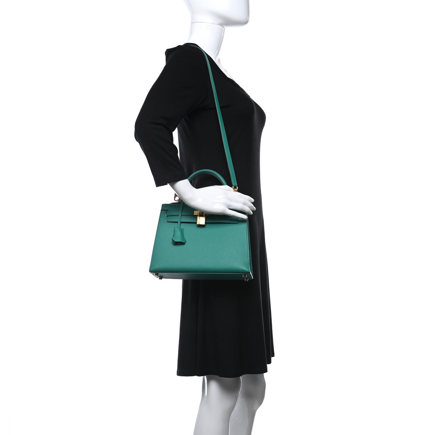 Hermes Epsom Kelly Sellier 25 Vert Jade 2 of 11